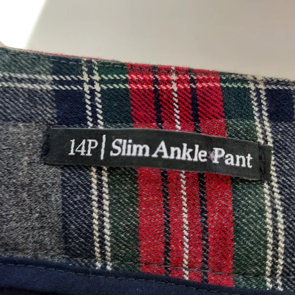 Talbots tartan wool blend Slim Ankle Pants NWT 14P - Picture 7 of 13